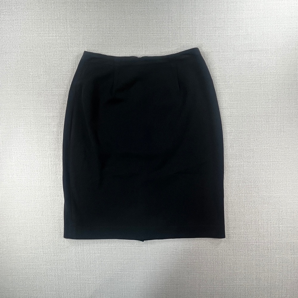 Vintage Harold's Pencil Skirt‎ Women SZ 2 Black Tailored Knee Length Preppy Ivy